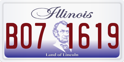 IL license plate B071619