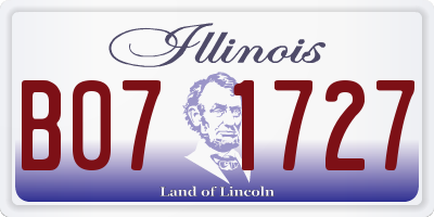 IL license plate B071727