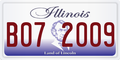 IL license plate B072009
