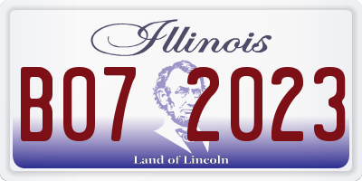 IL license plate B072023