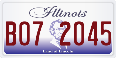 IL license plate B072045