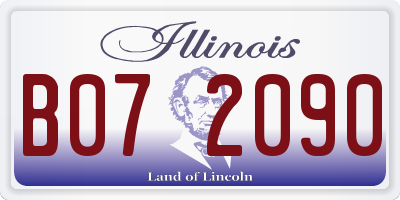 IL license plate B072090