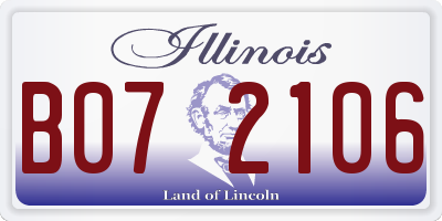 IL license plate B072106