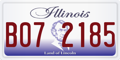 IL license plate B072185