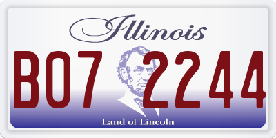 IL license plate B072244