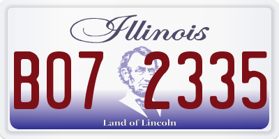 IL license plate B072335