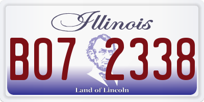IL license plate B072338