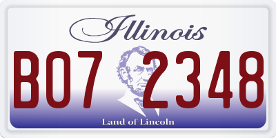 IL license plate B072348