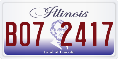 IL license plate B072417