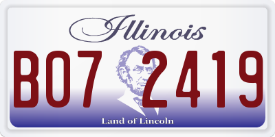 IL license plate B072419