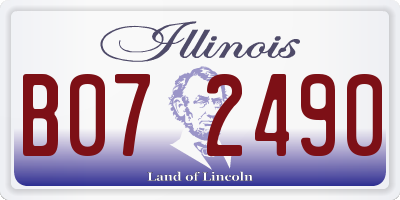 IL license plate B072490