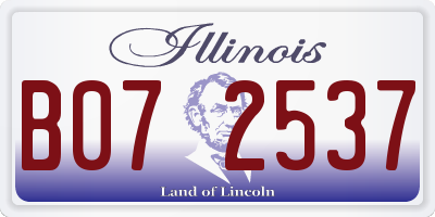 IL license plate B072537