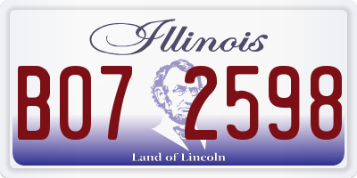 IL license plate B072598