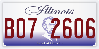 IL license plate B072606