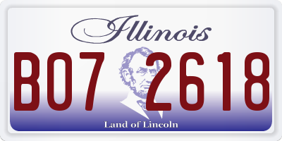 IL license plate B072618