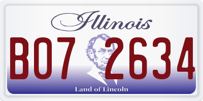 IL license plate B072634