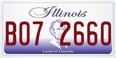 IL license plate B072660