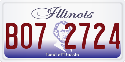 IL license plate B072724
