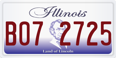 IL license plate B072725