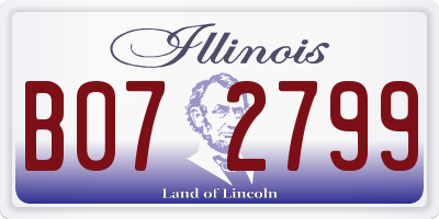 IL license plate B072799