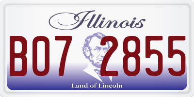 IL license plate B072855