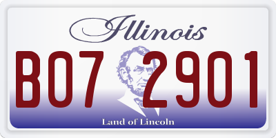 IL license plate B072901