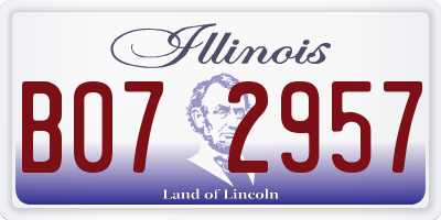 IL license plate B072957