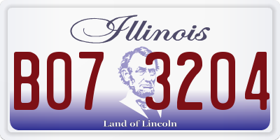 IL license plate B073204