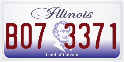 IL license plate B073371
