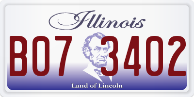 IL license plate B073402