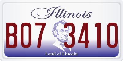 IL license plate B073410