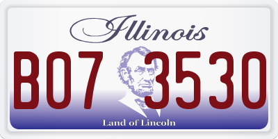 IL license plate B073530
