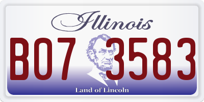 IL license plate B073583