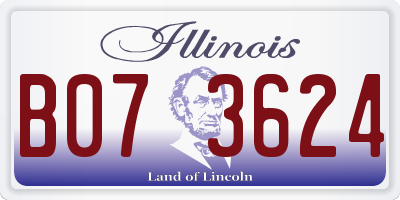 IL license plate B073624