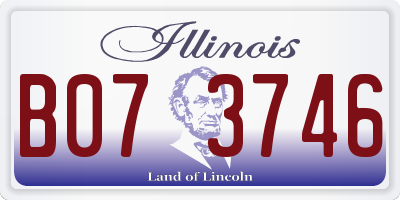 IL license plate B073746