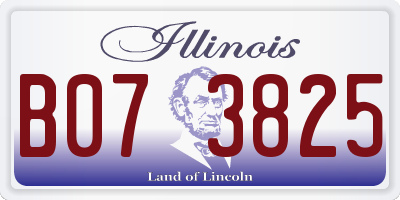 IL license plate B073825