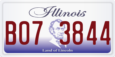IL license plate B073844