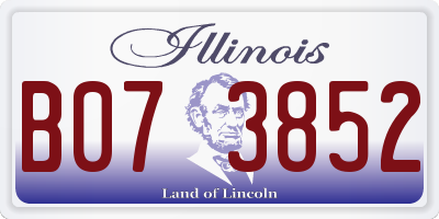 IL license plate B073852