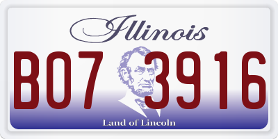 IL license plate B073916