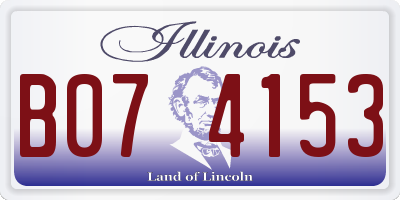 IL license plate B074153