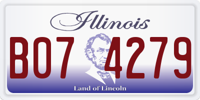 IL license plate B074279