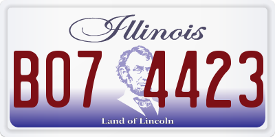 IL license plate B074423