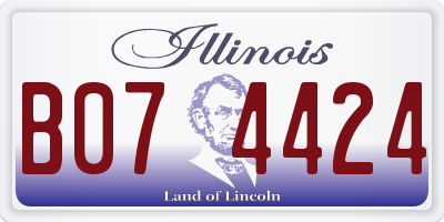 IL license plate B074424