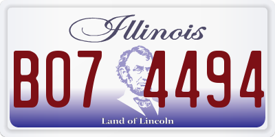 IL license plate B074494