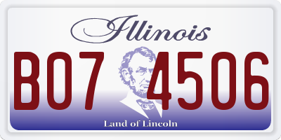 IL license plate B074506