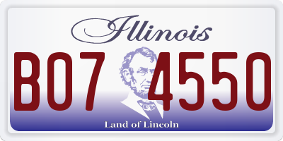 IL license plate B074550