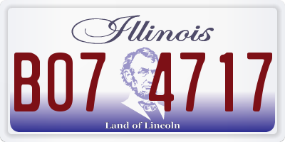 IL license plate B074717