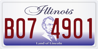 IL license plate B074901