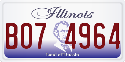 IL license plate B074964