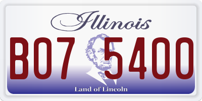 IL license plate B075400
